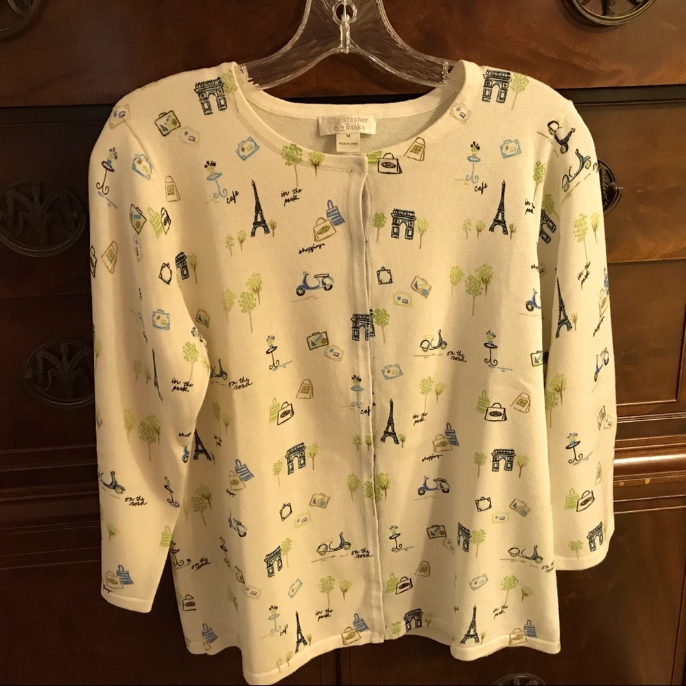 Host Pick🎉🎉 Oh The Places You Will Go Retro Chic Cardigan Sweater w/Blue Snaps